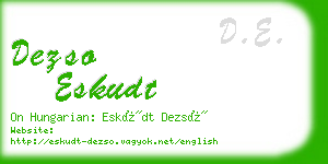 dezso eskudt business card